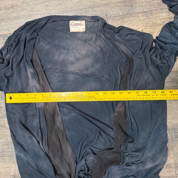 Gypsy 05 Tie Dye Modal Silk Open Front Cardigan Duster M Made in USA - Picture 7 of 7